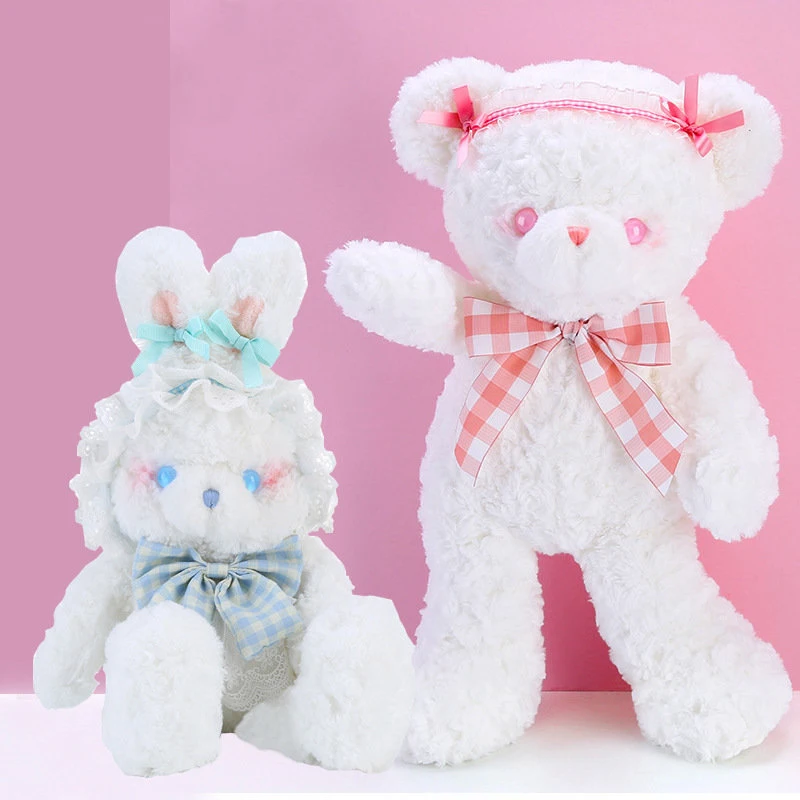 kawaii Multicolor Cute Bear & Rabbit Plush toys Handmade Lolita Pink Kawaii Stuffed Animal cute soft toy gift toys for children
kawaii Multicolor Cute Bear & Rabbit Plush toys Handmade Lolita Pink Kawaii Stuffed Animal cute soft toy gift toys for children