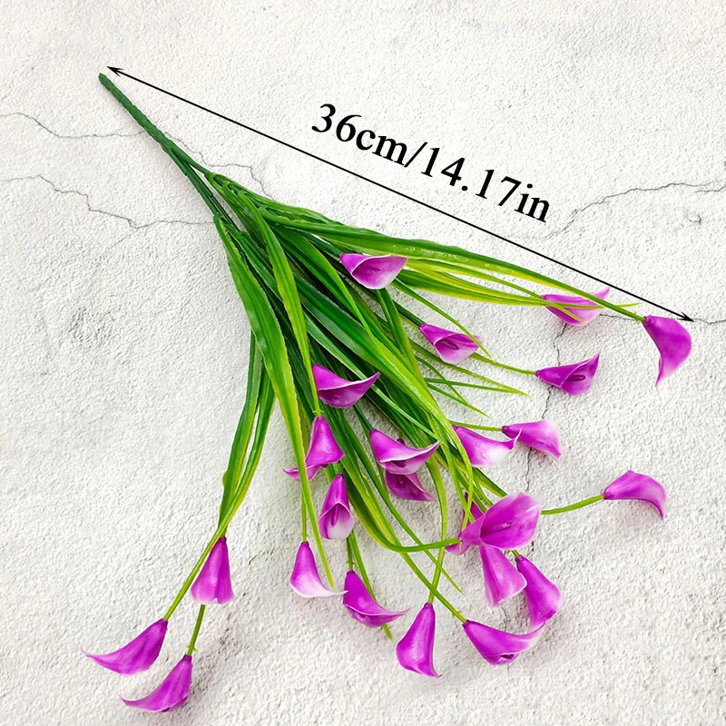 Fake Plants Plastic Artificial Calla With Leaves Spring Calla Lily Flower Arrangement Beautiful Home Decoration False Flower 
Fake Plants Plastic Artificial Calla With Leaves Spring Calla Lily Flower Arrangement Beautiful Home Decoration False Flower
