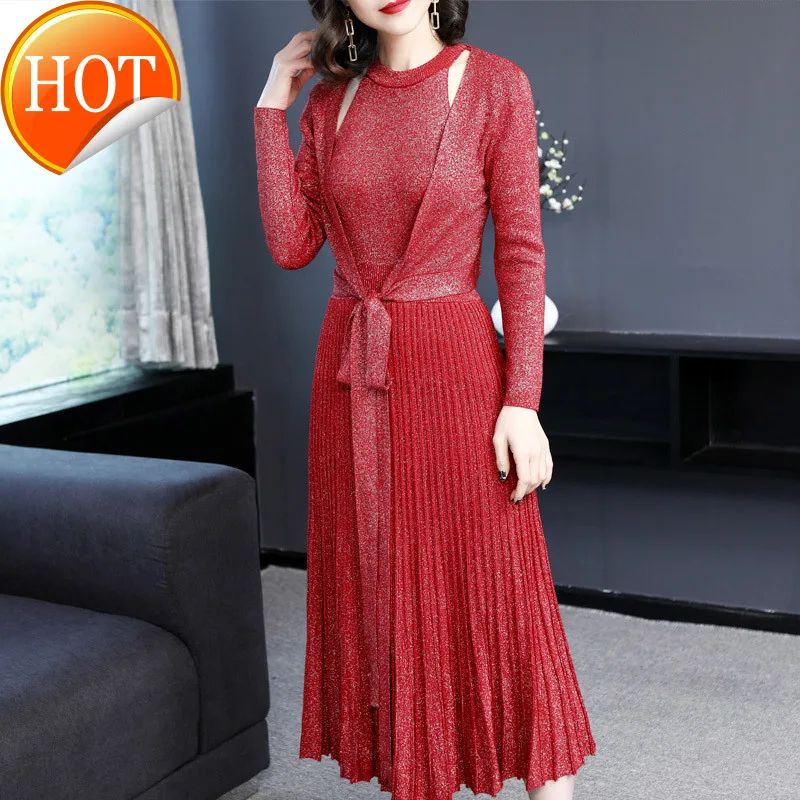 Skirt slim and slim bottom skirt ol tide lace up knitted coat sweater skirt with two piece dress
Skirt slim and slim bottom skirt ol tide lace up knitted coat sweater skirt with two piece dress