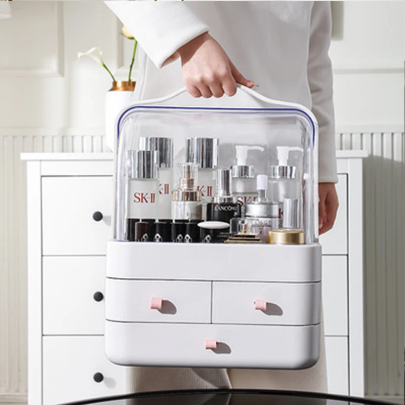 3 Size Cosmetic Storage Box Dust-Proof Large-Capacity Plastic Table Top Organizer Transparent Lipstick Skin Care Product Rack
3 Size Cosmetic Storage Box Dust-Proof Large-Capacity Plastic Table Top Organizer Transparent Lipstick Skin Care Product Rack