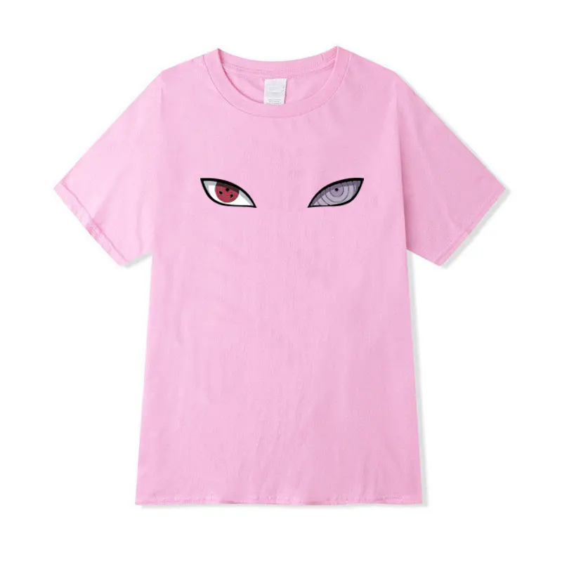 2019 New Arrival Harajuku Anime T Shirt Naruto Uchiha Uzumaki Hatake Eyes Printing O-Neck T-Shirt fashion Streetwear Tshirt Tops | Мужская