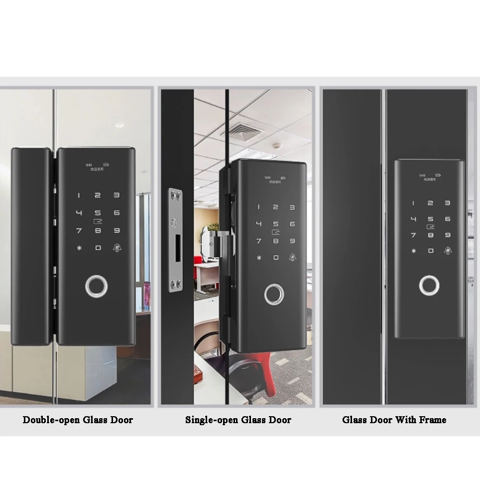 Smart Glass Door Biometric fingerprint lock RFID Card Code Remote control Phone App Wifi Office Electric Lock Sliding door
Smart Glass Door Biometric fingerprint lock RFID Card Code Remote control Phone App Wifi Office Electric Lock Sliding door