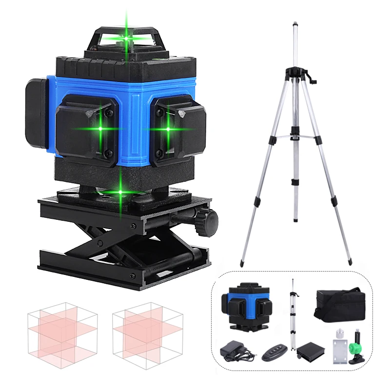 Laser Level 12/16 Lines 3D 4D Self-Leveling 360 Horizontal And Vertical Cross Super Powerful Green Laser Beam Remote Control
Laser Level 12/16 Lines 3D 4D Self-Leveling 360 Horizontal And Vertical Cross Super Powerful Green Laser Beam Remote Control