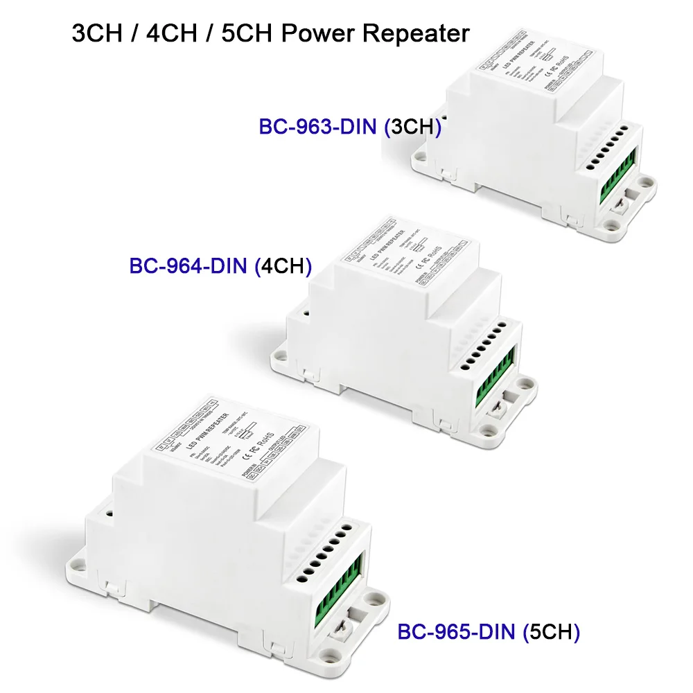 High frequency DIN Rail Power Repeater DC5V 12V 24V 3CH/4CH/5CH LED Strip Light Amplifier RGB/RGBW/RGBCW lamp tape controller
High frequency DIN Rail Power Repeater DC5V 12V 24V 3CH/4CH/5CH LED Strip Light Amplifier RGB/RGBW/RGBCW lamp tape controller