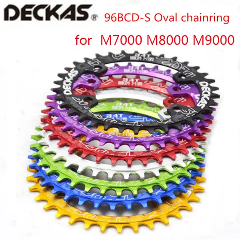 

Deckas Oval 96BCD Chainring MTB Mountain 96BCDS Bike Bicycle 32T 34T 36T 38T Crown Tooth Plate Parts For M7000 M8000 M4100 M5100