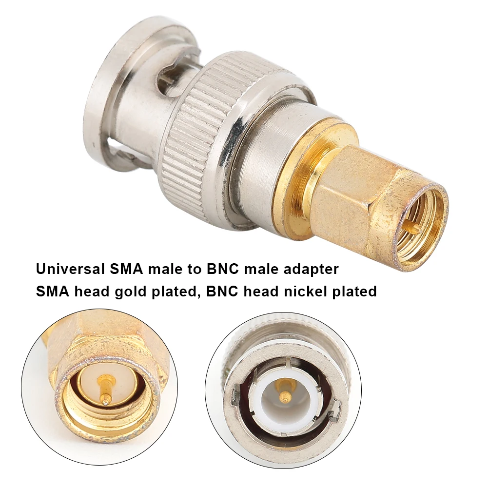 5PCS Gold-Plated SMA Male to Nickel-Plated BNC Male Connectors for Wireless LAN DevicesConnectors
5PCS Gold-Plated SMA Male to Nickel-Plated BNC Male Connectors for Wireless LAN DevicesConnectors
