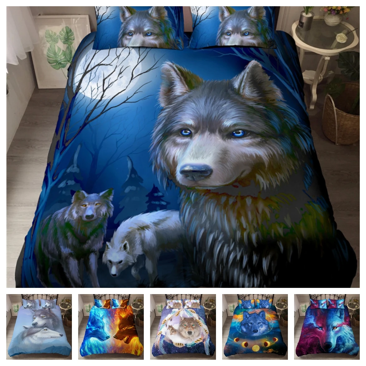 New Pattern 3d Digital Wolves Printing Duvet Cover Set 1 Quilt Cover + 1/2 Pillowcases Single Twin Double Full Queen King
New Pattern 3d Digital Wolves Printing Duvet Cover Set 1 Quilt Cover + 1/2 Pillowcases Single Twin Double Full Queen King