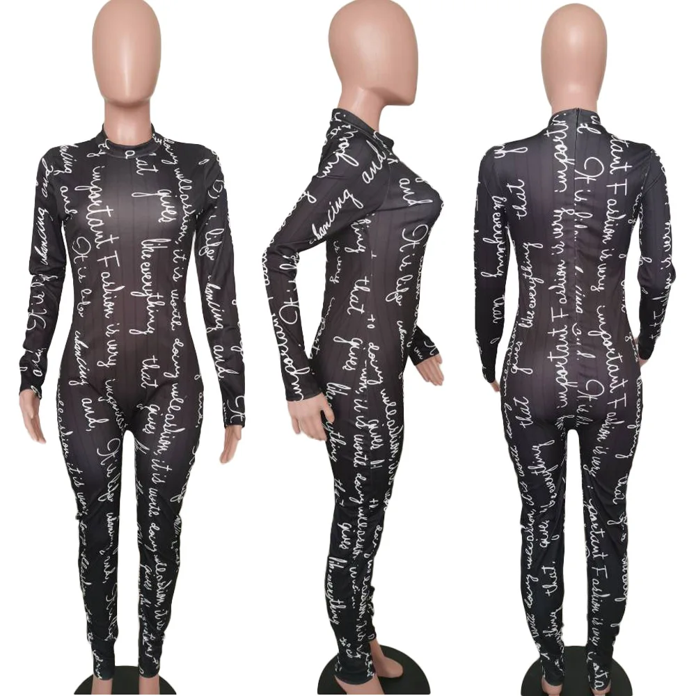 HAOOHU Fall Autumn Winter Women Jumpsuits Full Sleeve Letter Print Sexy Zipper Rompers Night Club Party Outfits One Piece set
HAOOHU Fall Autumn Winter Women Jumpsuits Full Sleeve Letter Print Sexy Zipper Rompers Night Club Party Outfits One Piece set