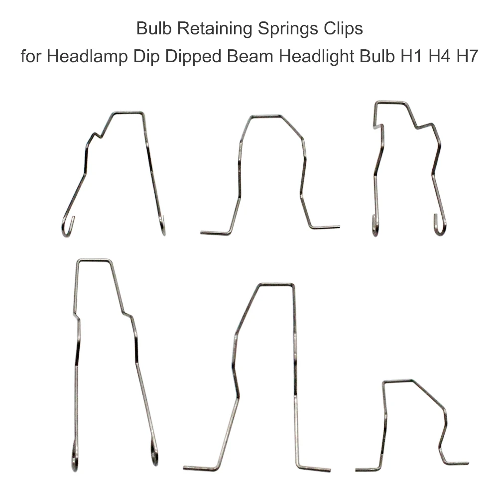 Latest Car Headlamp Retainer Spring Clips Bulb Retaining Springs Metal Clips 6Pcs Kit for Headlamp Dip Dipped Beam Bulb H1 H4 H7
Latest Car Headlamp Retainer Spring Clips Bulb Retaining Springs Metal Clips 6Pcs Kit for Headlamp Dip Dipped Beam Bulb H1 H4 H7