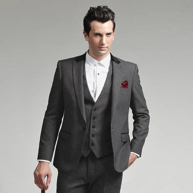 3 Pieces(Jacket+Pant+Tie+Vest)Slim Fit High Quality Men Suits Bespoke Terno Masculino Peaked Lapel One Button Gray Latest Style
3 Pieces(Jacket+Pant+Tie+Vest)Slim Fit High Quality Men Suits Bespoke Terno Masculino Peaked Lapel One Button Gray Latest Style