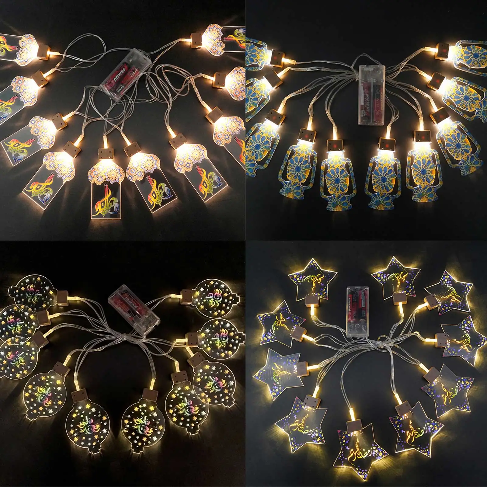 LED String Light Eye-catching Holiday Decoration Night Lamp Acrylic Ramadan String Lights Eid Ornaments 2 Meters 10 Lights 
LED String Light Eye-catching Holiday Decoration Night Lamp Acrylic Ramadan String Lights Eid Ornaments 2 Meters 10 Lights
