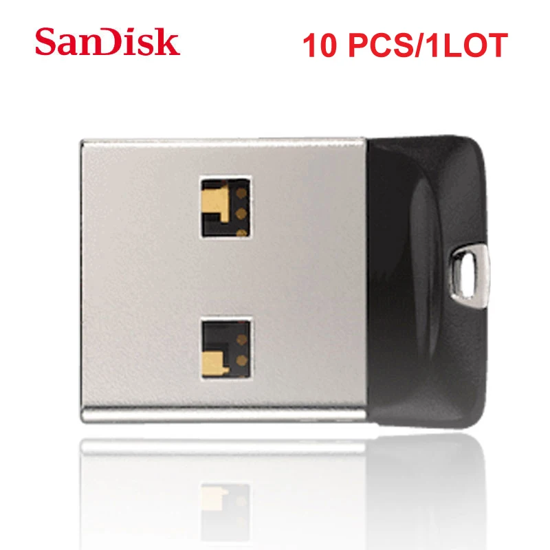 

10PCS/1LOT 100% Original SanDisk Cruzer Fit USB Flash Drive CZ33 Mini Pen Drive 64GB 32GB 16GB USB Flash Drive Memory Stick