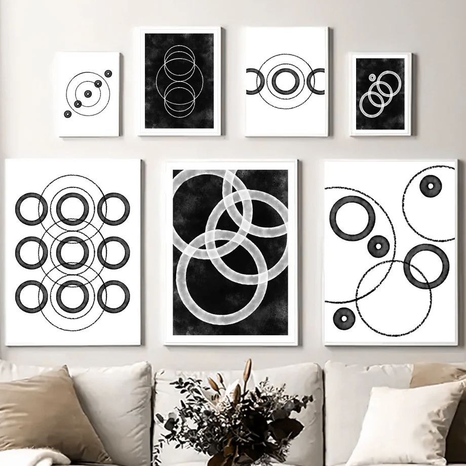 Black White Round Geometry Abstract Wall Art Canvas Painting Nordic Posters And Prints Wall Pictures For Living Room Retro Decor
Black White Round Geometry Abstract Wall Art Canvas Painting Nordic Posters And Prints Wall Pictures For Living Room Retro Decor