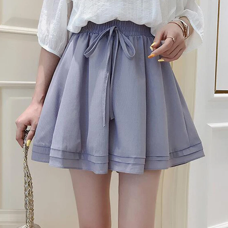2019 New summer Shorts Female High Waist Lace Up Ruffles wide leg shorts Womens Fashion Casual Solid color shorts yy548
2019 New summer Shorts Female High Waist Lace Up Ruffles wide leg shorts Womens Fashion Casual Solid color shorts yy548