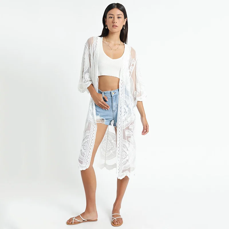 New Lace Cardigan Beach Holiday Sunscreen Beach Coat Bikini Swimsuit With Cardigan
New Lace Cardigan Beach Holiday Sunscreen Beach Coat Bikini Swimsuit With Cardigan