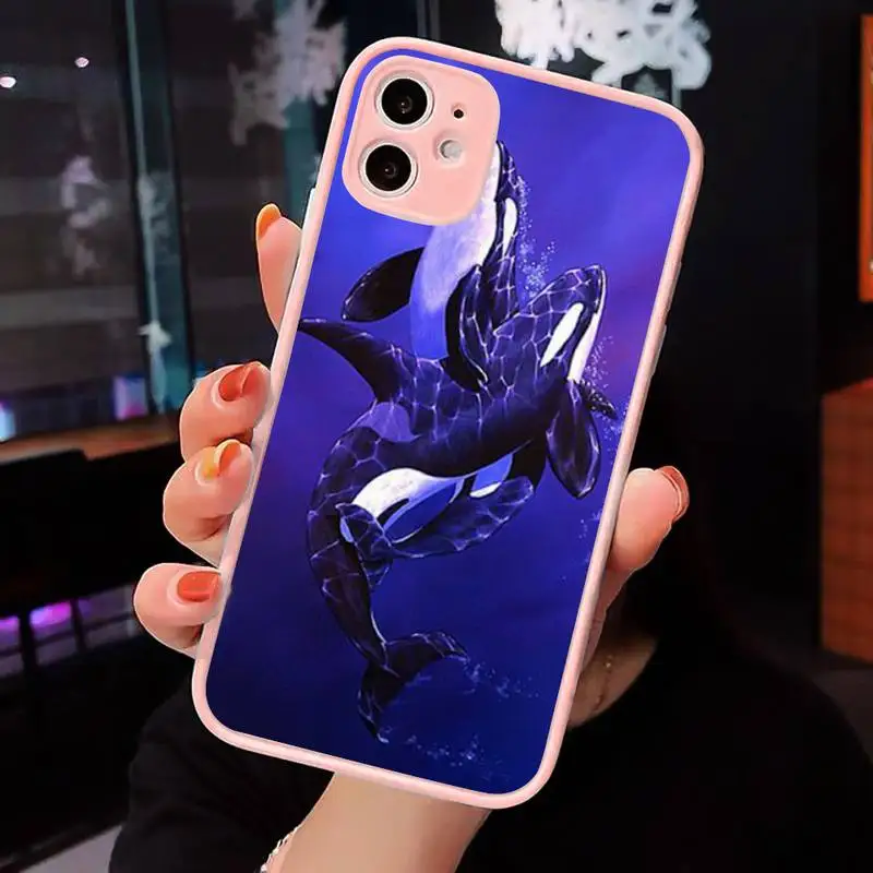 Killer Whale Orca Phone Case For iPhone 12 11 Mini Pro XR XS Max 7 8 Plus X Matte transparent Pink Back Cover
Killer Whale Orca Phone Case For iPhone 12 11 Mini Pro XR XS Max 7 8 Plus X Matte transparent Pink Back Cover