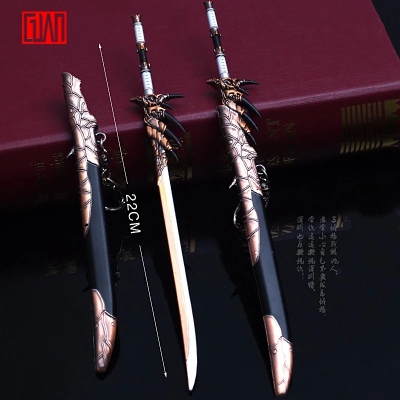 Монстр Охотник 22 см Сплав Меч в ножнах модель оружия сплав брелок косплей шоу подарок ниндзя оружие меч 
Монстр Охотник 22 см Сплав Меч в ножнах модель оружия сплав брелок косплей шоу подарок ниндзя оружие меч