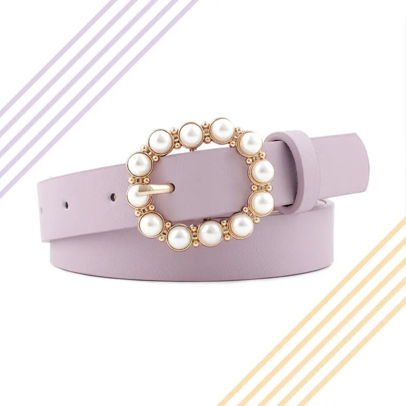 Fashion Pearl Decorative Belt Ladies Belt Round Pin Buckle Pearl Belts Women's Casual Solid PU Leather Thin Belt Ceinture Femme
Fashion Pearl Decorative Belt Ladies Belt Round Pin Buckle Pearl Belts Women's Casual Solid PU Leather Thin Belt Ceinture Femme