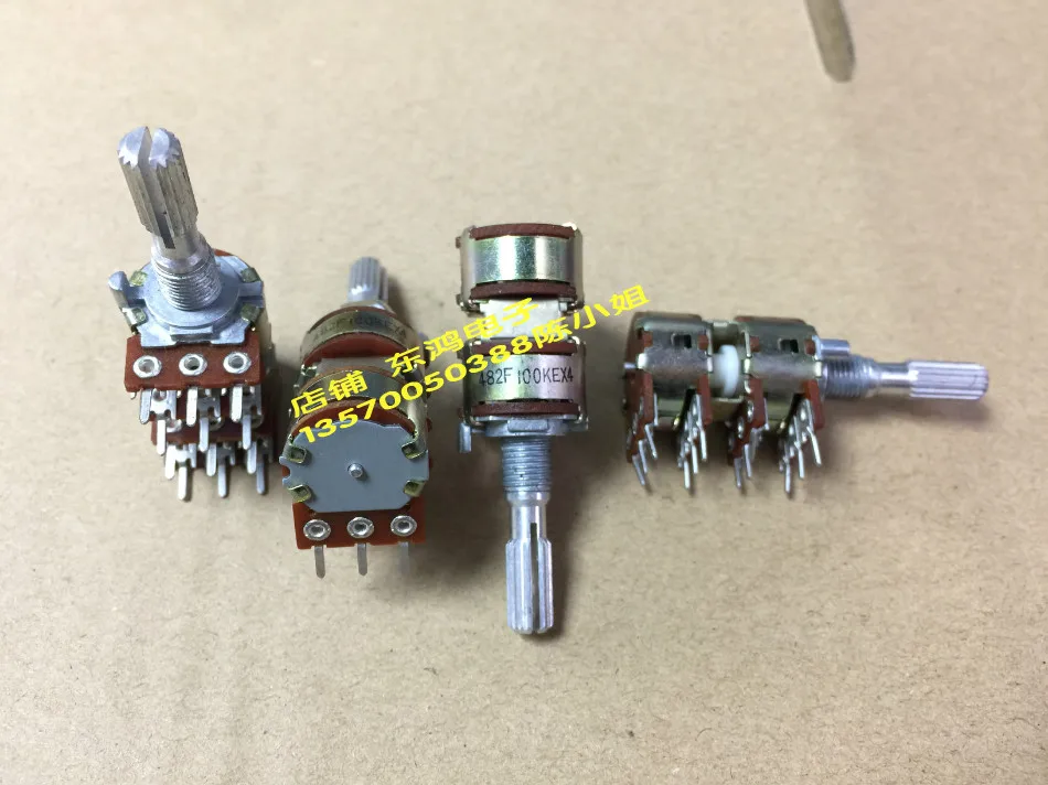 Taiwan FD Fuhua rk16 potentiometer quadruple e100kx4 with stepping handle shaft length of 25mm four channels
Taiwan FD Fuhua rk16 potentiometer quadruple e100kx4 with stepping handle shaft length of 25mm four channels