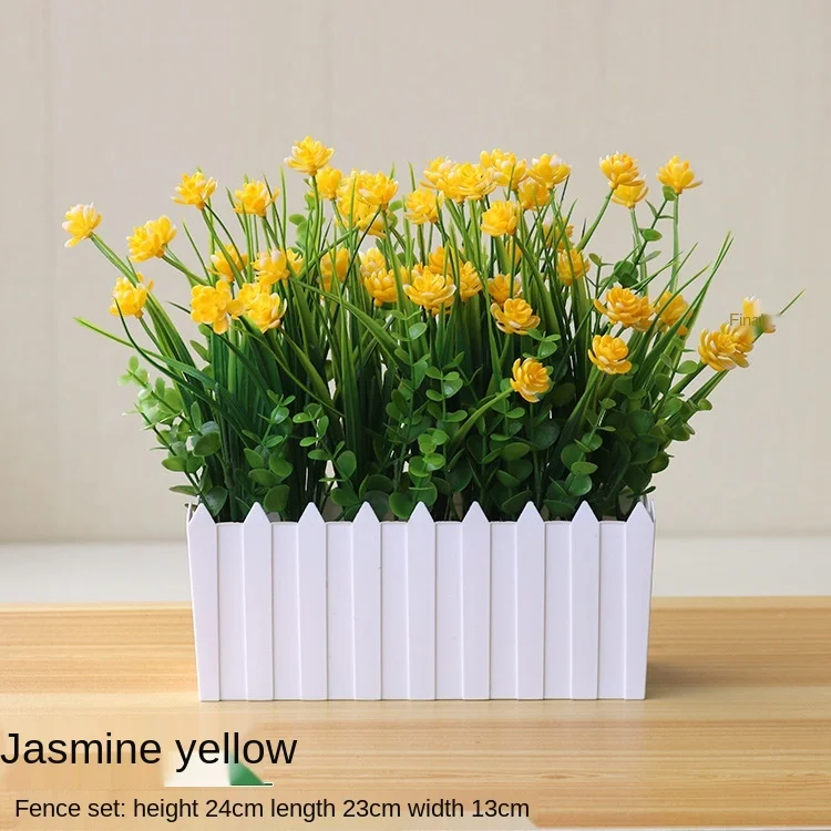 Simulation green plant potted silk flower fence artificial flower set living room home decoration ornaments Jasmine Flower
Simulation green plant potted silk flower fence artificial flower set living room home decoration ornaments Jasmine Flower