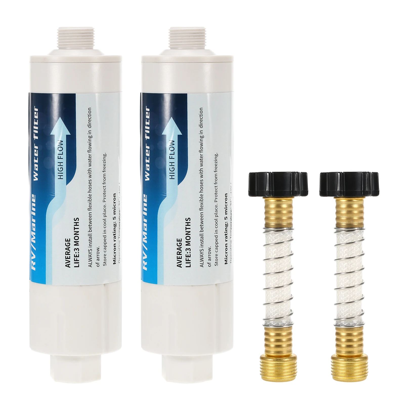 2pcs RV/Marine Water Filters with Flexible Hose Protector Outdoor Drinking Washing Filter
2pcs RV/Marine Water Filters with Flexible Hose Protector Outdoor Drinking Washing Filter