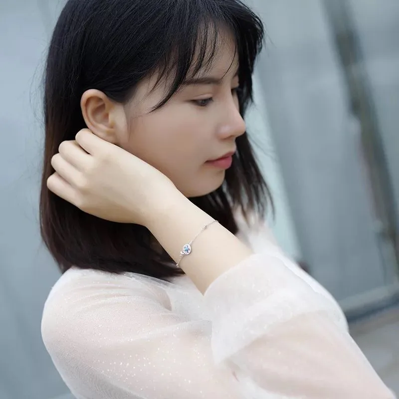 POFUNUO Blue Nano Turquoise Adjustable Tennis Bracelet 100% Genuine 925 Sterling Fine Jewelry for Women's Girl's Christmas Gift
POFUNUO Blue Nano Turquoise Adjustable Tennis Bracelet 100% Genuine 925 Sterling Fine Jewelry for Women's Girl's Christmas Gift