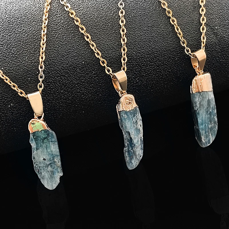 Vintage Blue Natural Stone with Golden Rim Pendant Necklace for Women Golden Chain Necklace Simple Fashion Jewelry Gift
Vintage Blue Natural Stone with Golden Rim Pendant Necklace for Women Golden Chain Necklace Simple Fashion Jewelry Gift