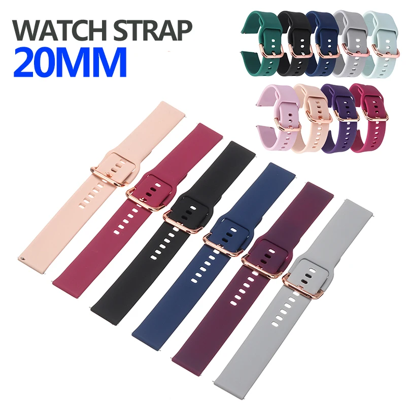 Fashion Colorful Watchbands For Samsung Galaxy Watch Active 2 Smart Watch Silicone Band Adjustable Sport Wristwatch Strap
Fashion Colorful Watchbands For Samsung Galaxy Watch Active 2 Smart Watch Silicone Band Adjustable Sport Wristwatch Strap