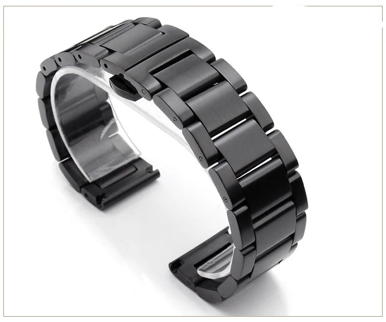 Black Watchband Stainless watchbands for smart watches wrist band Fit Gear S3 moto360 Ticwatch 22mm fashion watch strap 
Black Watchband Stainless watchbands for smart watches wrist band Fit Gear S3 moto360 Ticwatch 22mm fashion watch strap