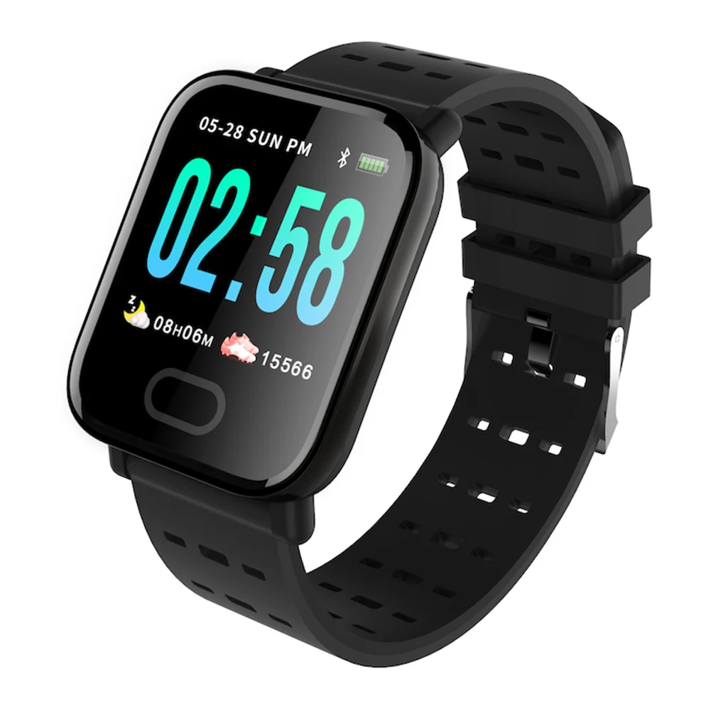 

Цифровые мужские наручные часы со светодиодным дисплеем, цветной экран, умный браслет в режиме реального времени, мониторинг пульса и артер...
