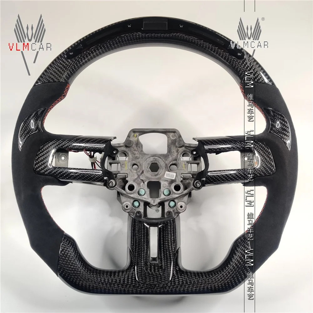 Private custom car carbon fiber steering wheel with led display for Ford Mustang/Available for all car models
Private custom car carbon fiber steering wheel with led display for Ford Mustang/Available for all car models