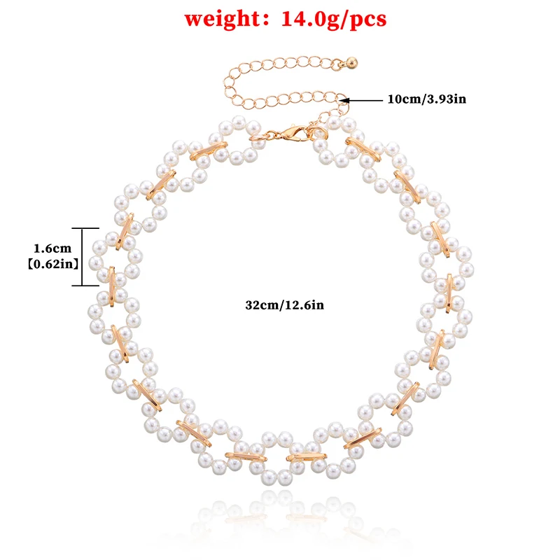 Girls Temperament Choker Necklace Jewelry Personality Clavicle Chain Short Pearl Stitching Clavicle Chain Gifts For Friends
Girls Temperament Choker Necklace Jewelry Personality Clavicle Chain Short Pearl Stitching Clavicle Chain Gifts For Friends