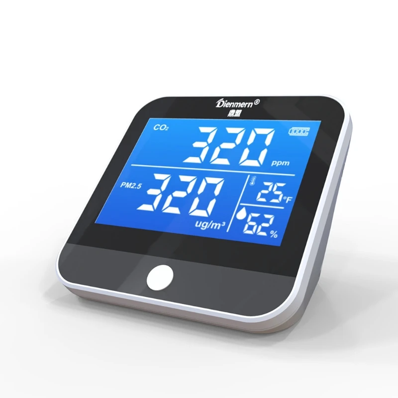 Carbon Dioxide CO2 Infrared NDIR Sesnor Detector PM2.5 PM10 PM1.0 Temperature Humidity Indoor Air Quality Monitor G8TB
Carbon Dioxide CO2 Infrared NDIR Sesnor Detector PM2.5 PM10 PM1.0 Temperature Humidity Indoor Air Quality Monitor G8TB