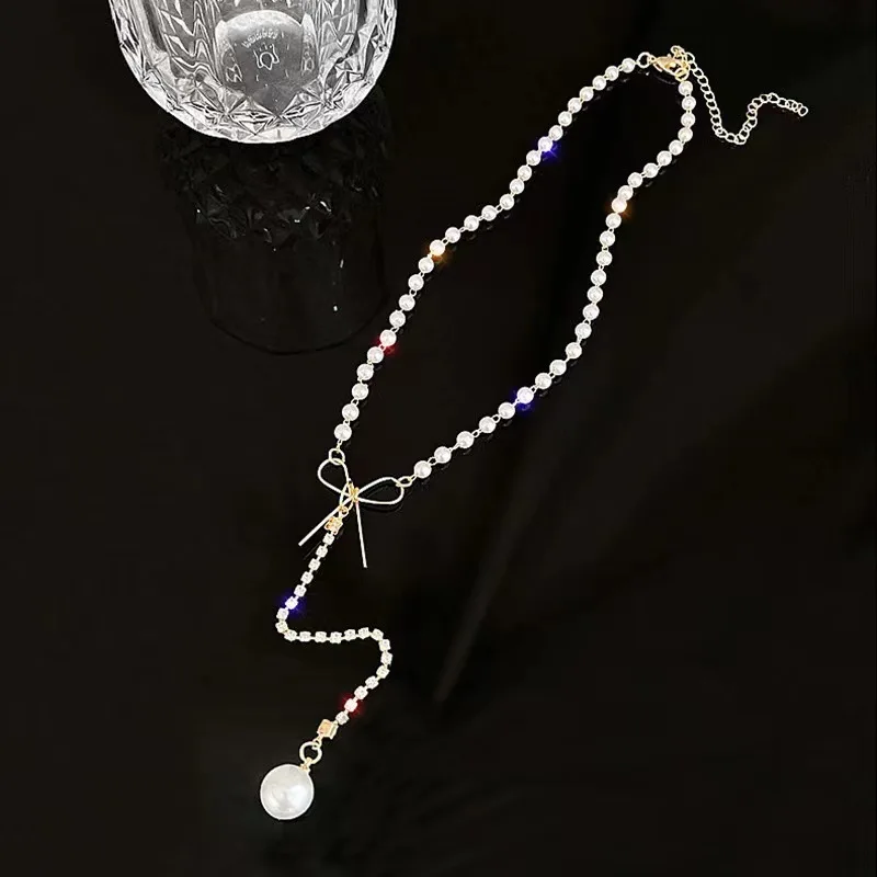 Fashion Bowknot Pearl Necklace Female Simple Design Temperament Sweet Clavicle Chain Neckband All-match Jewelry
Fashion Bowknot Pearl Necklace Female Simple Design Temperament Sweet Clavicle Chain Neckband All-match Jewelry
