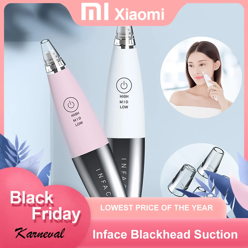 Xiaomi Mijia Blackhead Vacuum Suction Dermabrasion Removal Acne Pore Peeling Face Clean Facial Skin Care Beauty Tool
Xiaomi Mijia Blackhead Vacuum Suction Dermabrasion Removal Acne Pore Peeling Face Clean Facial Skin Care Beauty Tool