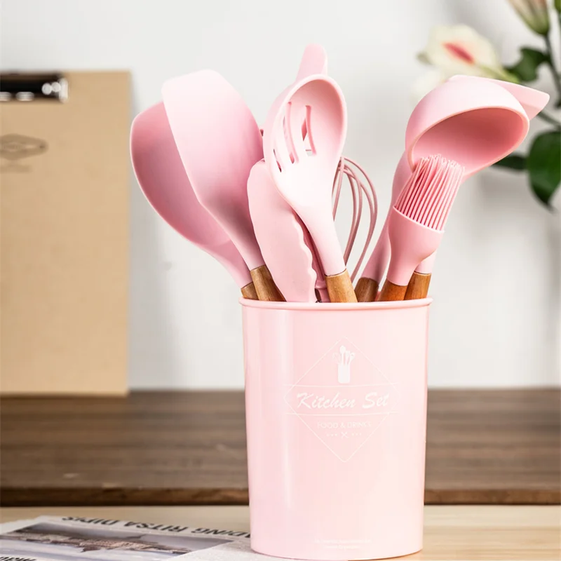Non-Stick Heat Resistant Handle Spatula Spoon Silicone Kitchenware Cooking Utensils Set with Storage Box Kitchen Tools
Non-Stick Heat Resistant Handle Spatula Spoon Silicone Kitchenware Cooking Utensils Set with Storage Box Kitchen Tools