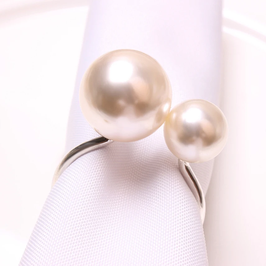 Napkin Rings Pearl Napkins Holder Table Art Wedding Decoration Table Serving Napkins Ring Noel Christmas Dinner Decoration Gold 
Napkin Rings Pearl Napkins Holder Table Art Wedding Decoration Table Serving Napkins Ring Noel Christmas Dinner Decoration Gold