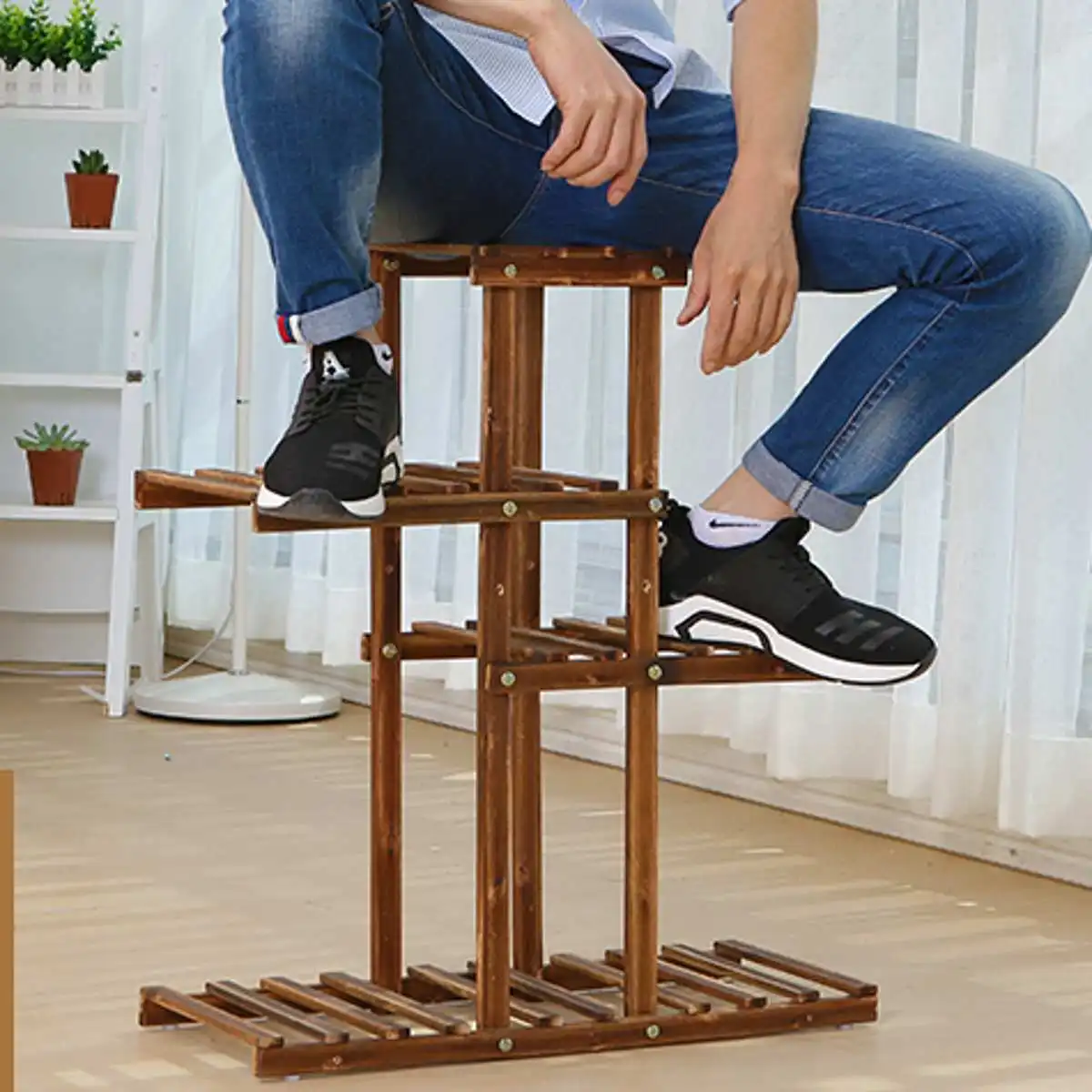 4 Tiers Wooden Flower Rack Plant Stand Multi Flower Stand Shelves Bonsai Display Shelf Yard Garden Patio Balcony Flower Stands
4 Tiers Wooden Flower Rack Plant Stand Multi Flower Stand Shelves Bonsai Display Shelf Yard Garden Patio Balcony Flower Stands