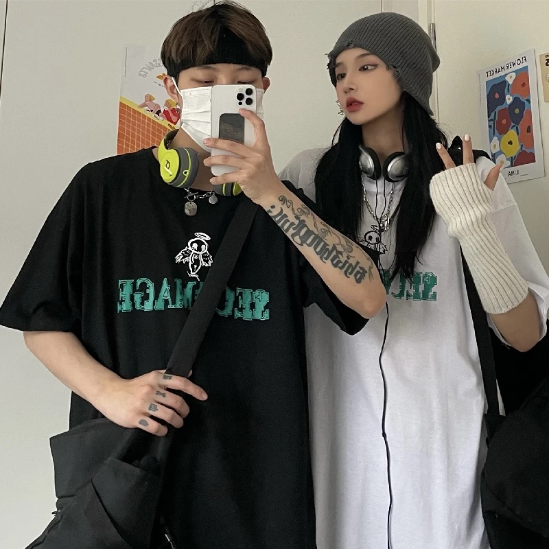 Short Sleeve Women's Summer New Korean Ins Harajuku Street Vintage Letter Print Loose round Neck Couple's Tops T-shirt
Short Sleeve Women's Summer New Korean Ins Harajuku Street Vintage Letter Print Loose round Neck Couple's Tops T-shirt