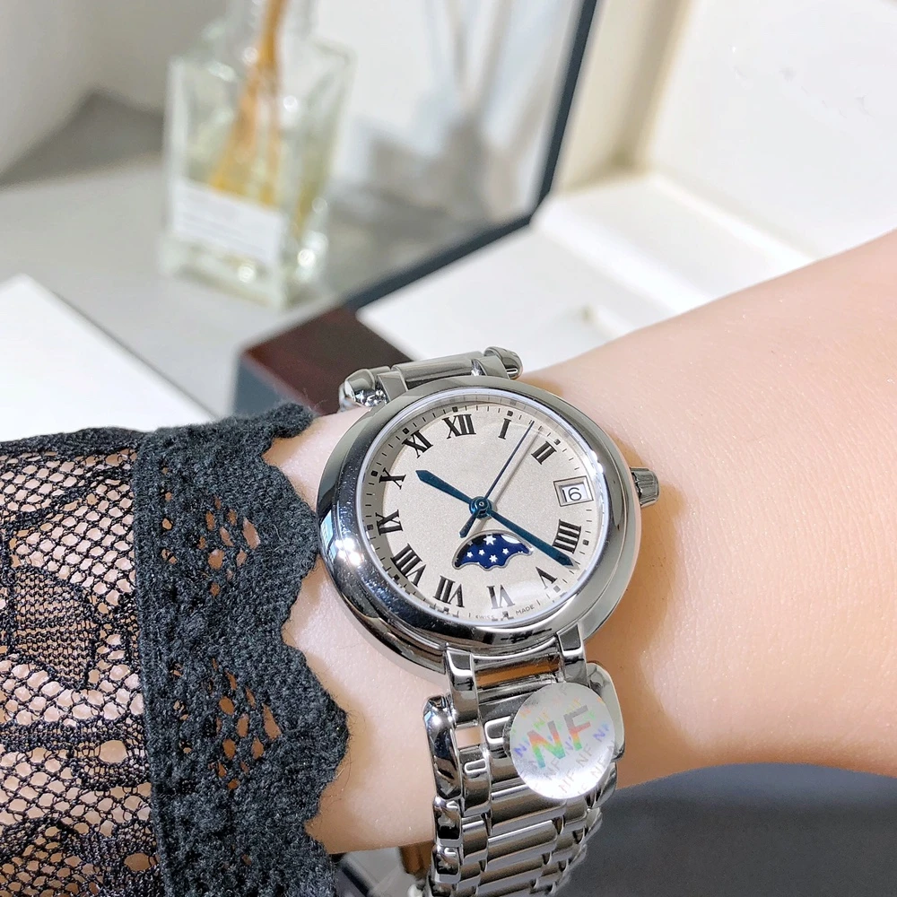 Ladies 30.5mm Moon Phase Watch Automatic Mechanical Watch Movement Ladies Stainless Steel Watch Watch Multifunction
Ladies 30.5mm Moon Phase Watch Automatic Mechanical Watch Movement Ladies Stainless Steel Watch Watch Multifunction