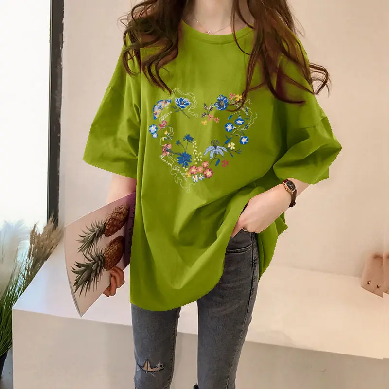 Short Sleeve T-Shirt Women Summer Print Oversized T Shirt Trends Loose Korean Fashion Tshirt Female Plus Size Tees 5XL Top
Short Sleeve T-Shirt Women Summer Print Oversized T Shirt Trends Loose Korean Fashion Tshirt Female Plus Size Tees 5XL Top