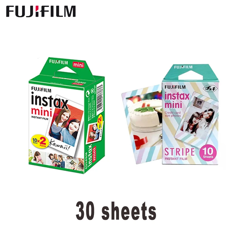 

Fujifilm Instax Mini 11 8 9 Film stripe/white Fuji Instant Photo Paper 30 Sheets For 70 7s 50s 50i 90 25 Share SP-1 2 Camera