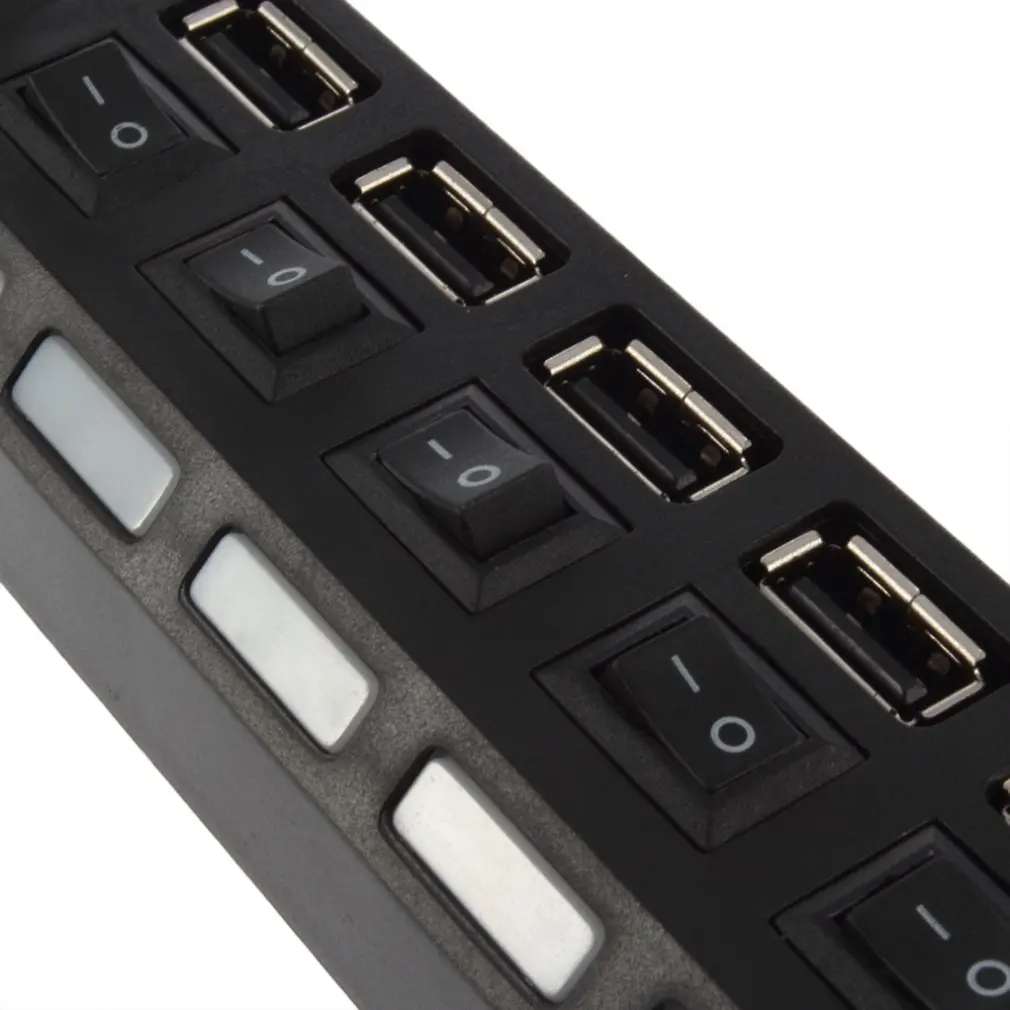4 Ports/7 Ports LED USB 2.0 Adapter Hub Power on/off Switch For PC Laptop Switches Adapter Cable Splitter for PC Laptop
4 Ports/7 Ports LED USB 2.0 Adapter Hub Power on/off Switch For PC Laptop Switches Adapter Cable Splitter for PC Laptop