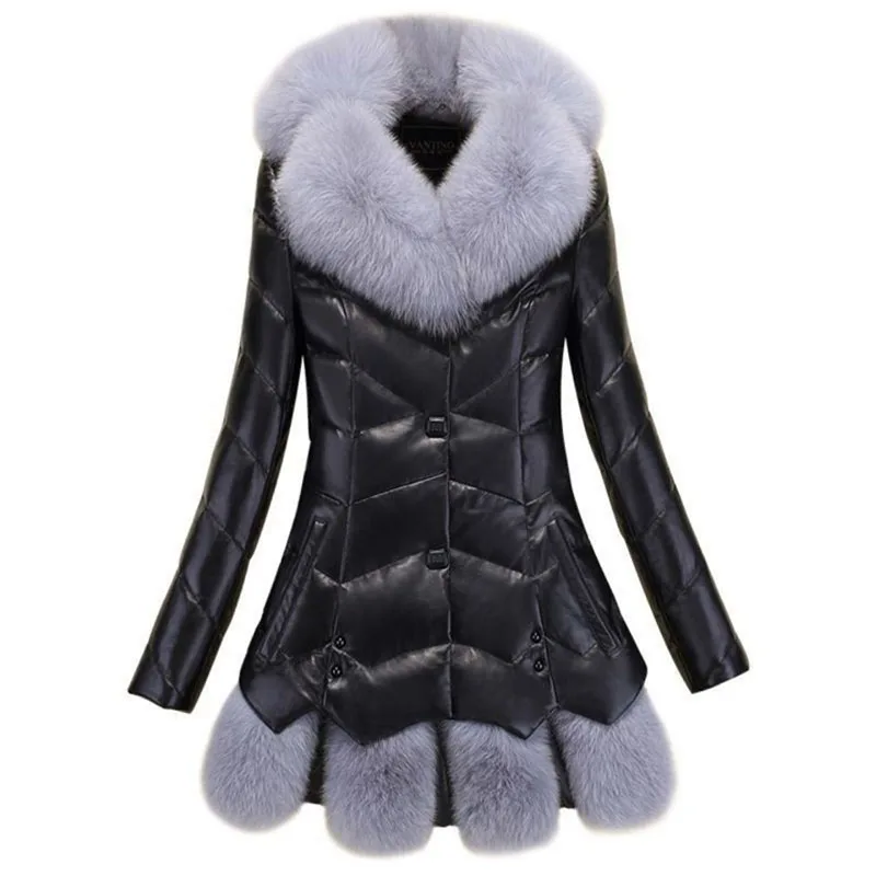 Mid-Length Fur Coat Cotton Outwear 2022Winter New Women PU Leather Jackets Female Overcoat Ladies Fashion Jacket Top
Mid-Length Fur Coat Cotton Outwear 2022Winter New Women PU Leather Jackets Female Overcoat Ladies Fashion Jacket Top