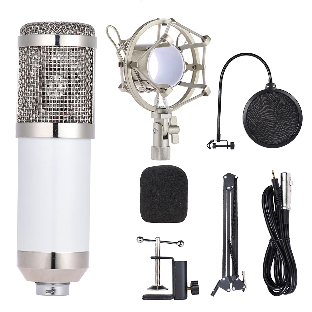 Профессиональная студия вещания Запись конденсаторный микрофон Микрофон набор 3,5 мм с амортизирующей подвеской ножничный держатель
Профессиональная студия вещания Запись конденсаторный микрофон Микрофон набор 3,5 мм с амортизирующей подвеской ножничный держатель