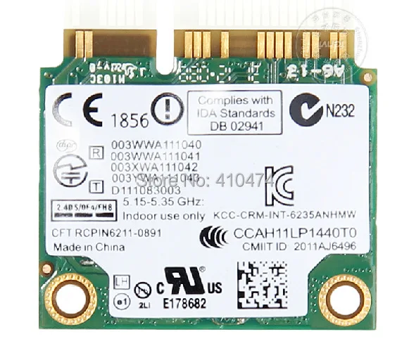 Новинка для Intel Advanced-N 6235 6235AN-HMW WIFI 4,0 для Bluetooth-совместимая половинная мини PCI-E 2,4 ГГц/5 ГГц Wlan Wi-Fi беспроводная карта
Новинка для Intel Advanced-N 6235 6235AN-HMW WIFI 4,0 для Bluetooth-совместимая половинная мини PCI-E 2,4 ГГц/5 ГГц Wlan Wi-Fi беспроводная карта