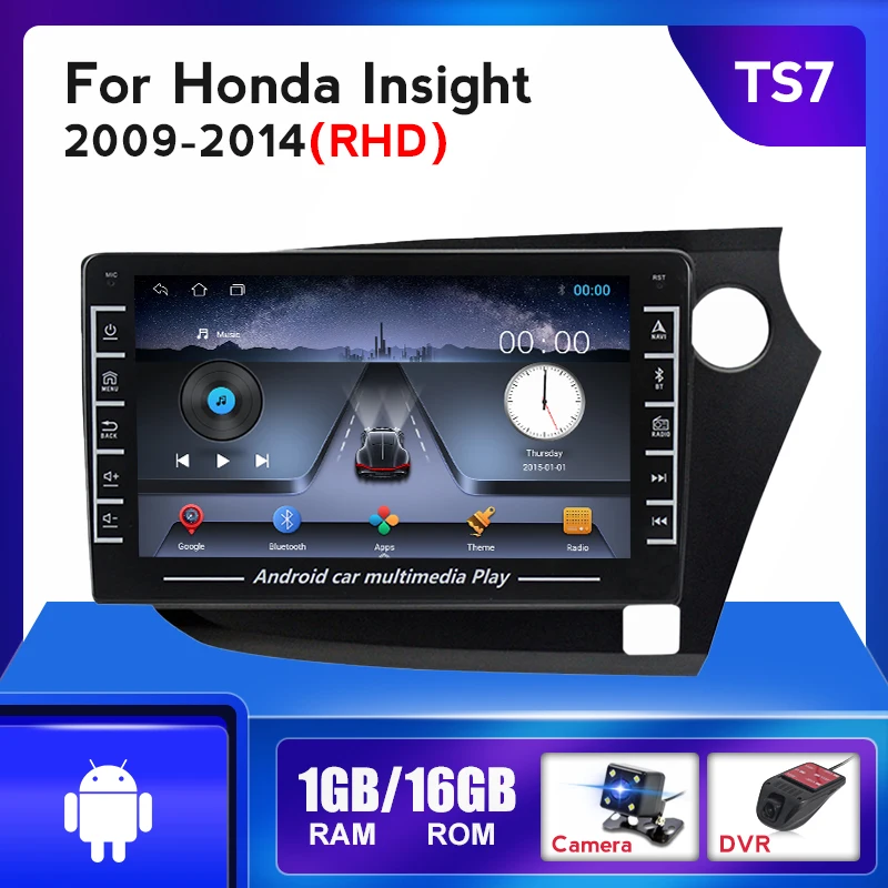 4 ядра Android IPS 1080P видео Автомобильный мультимедийный плеер для Honda Insight 2 LHD RHD 2009 2014