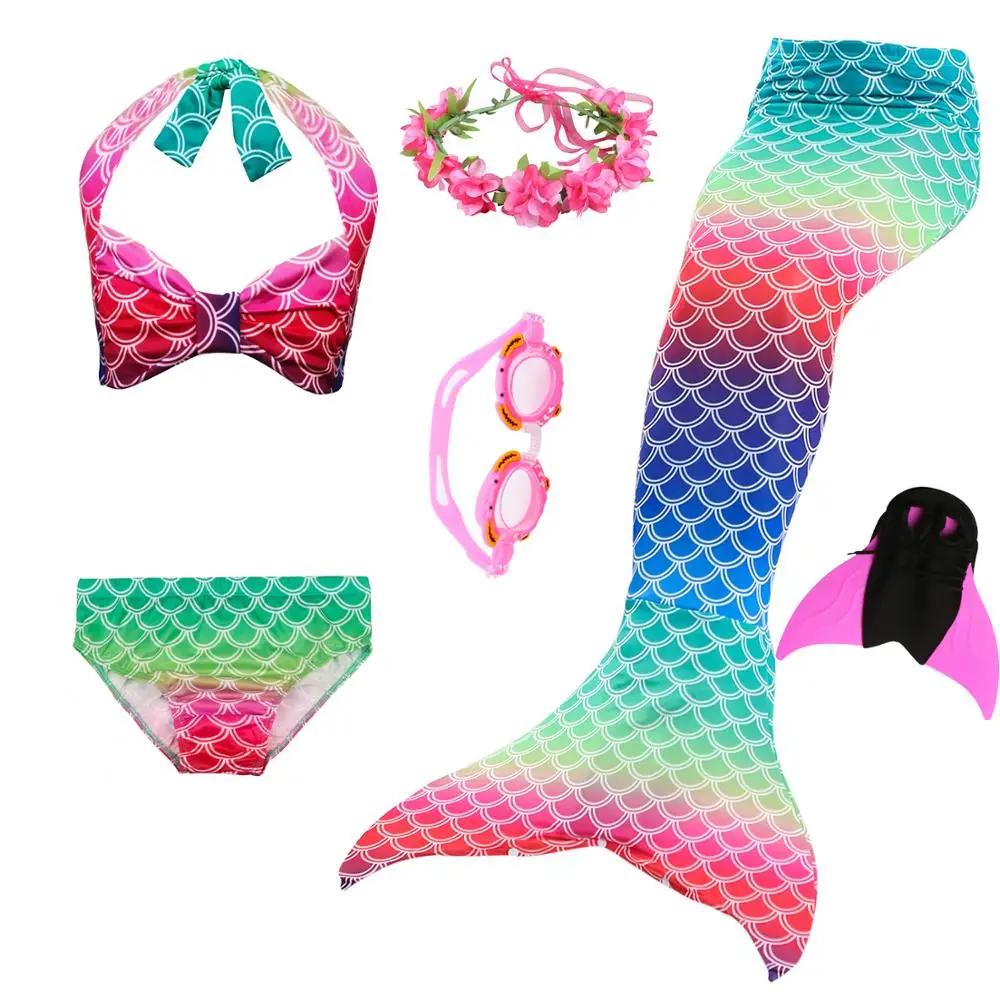 6pcs/set 2020 Children Mermaid Tails With Monofin Cosplay Costume Girls Kids Swimsuit Ariel Swimmable Mermaid Tail for Swimming 
6pcs/set 2020 Children Mermaid Tails With Monofin Cosplay Costume Girls Kids Swimsuit Ariel Swimmable Mermaid Tail for Swimming