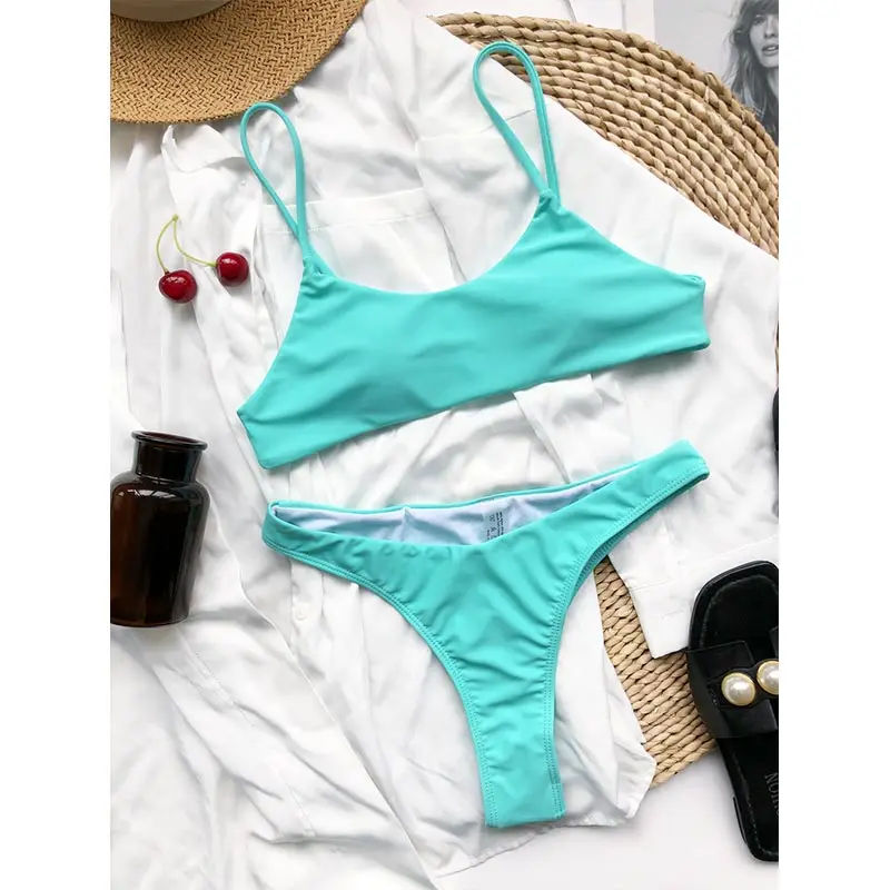 Halter Swimsuit Women High Cut Swimwear Solid Color Bathing Suits String Bikini Set 2021 New Sexy Beachwear Micro Biquini
Halter Swimsuit Women High Cut Swimwear Solid Color Bathing Suits String Bikini Set 2021 New Sexy Beachwear Micro Biquini