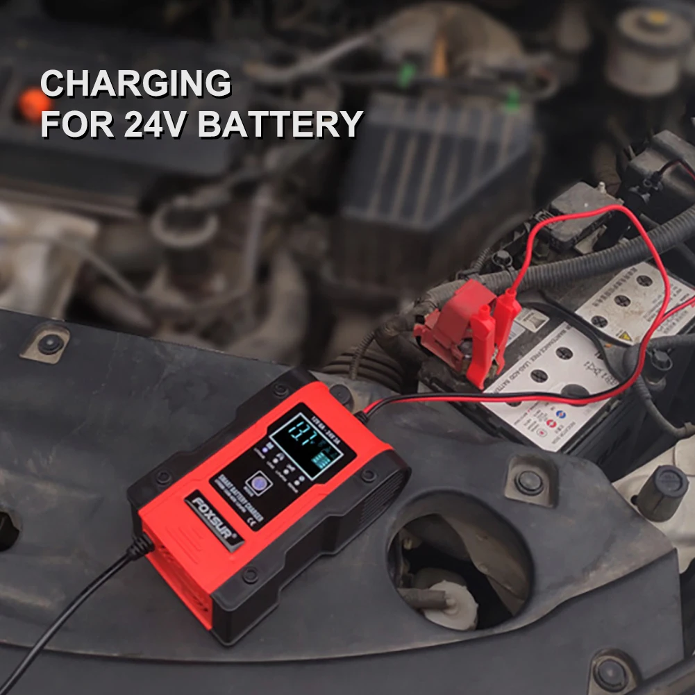 New 24V 12V 12A Car Battery Charger For AGM GEL WET Lead Acid Motorcycle Battery Automatic 7-stage Smart Battery Charger
New 24V 12V 12A Car Battery Charger For AGM GEL WET Lead Acid Motorcycle Battery Automatic 7-stage Smart Battery Charger